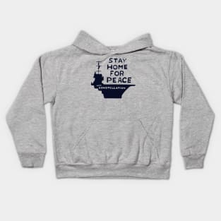 Stay Home For Peace // Joan Baez Hippie Tribute Kids Hoodie